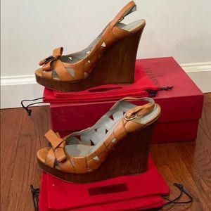 Valentino bow wedges